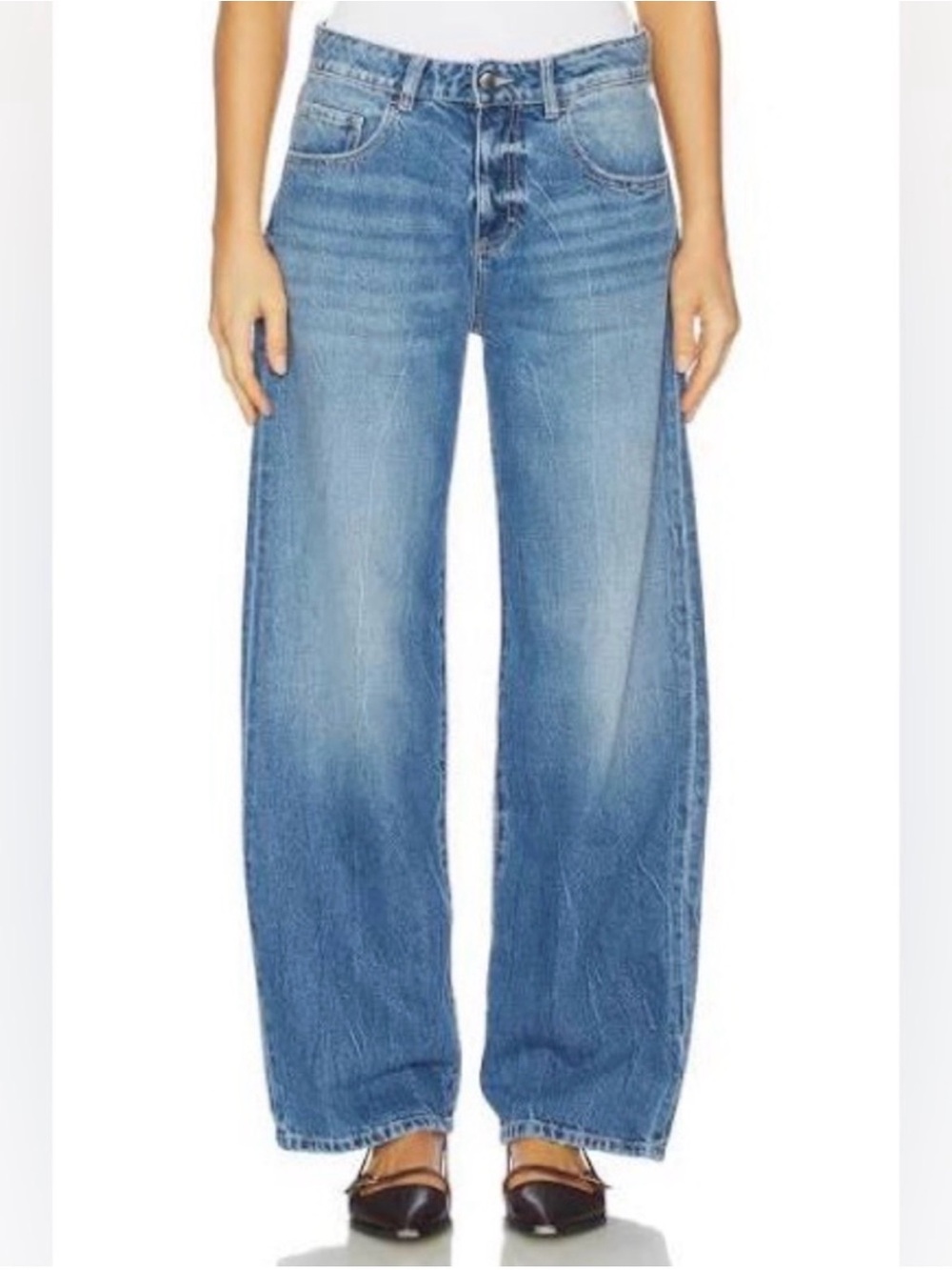 ICON Denim LA bea low rise wide leg baggy eclipse color jeans